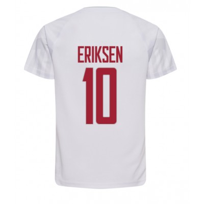 Danmark Christian Eriksen #10 Bortatröja VM 2022 Kortärmad